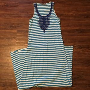 Blue striped Maxi dress